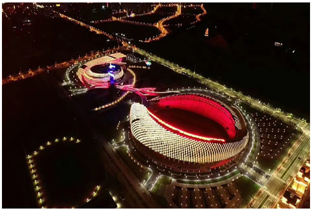 蚌埠奧體中心夜間燈光效果圖 蚌埠奧體中心夜間燈光效果圖